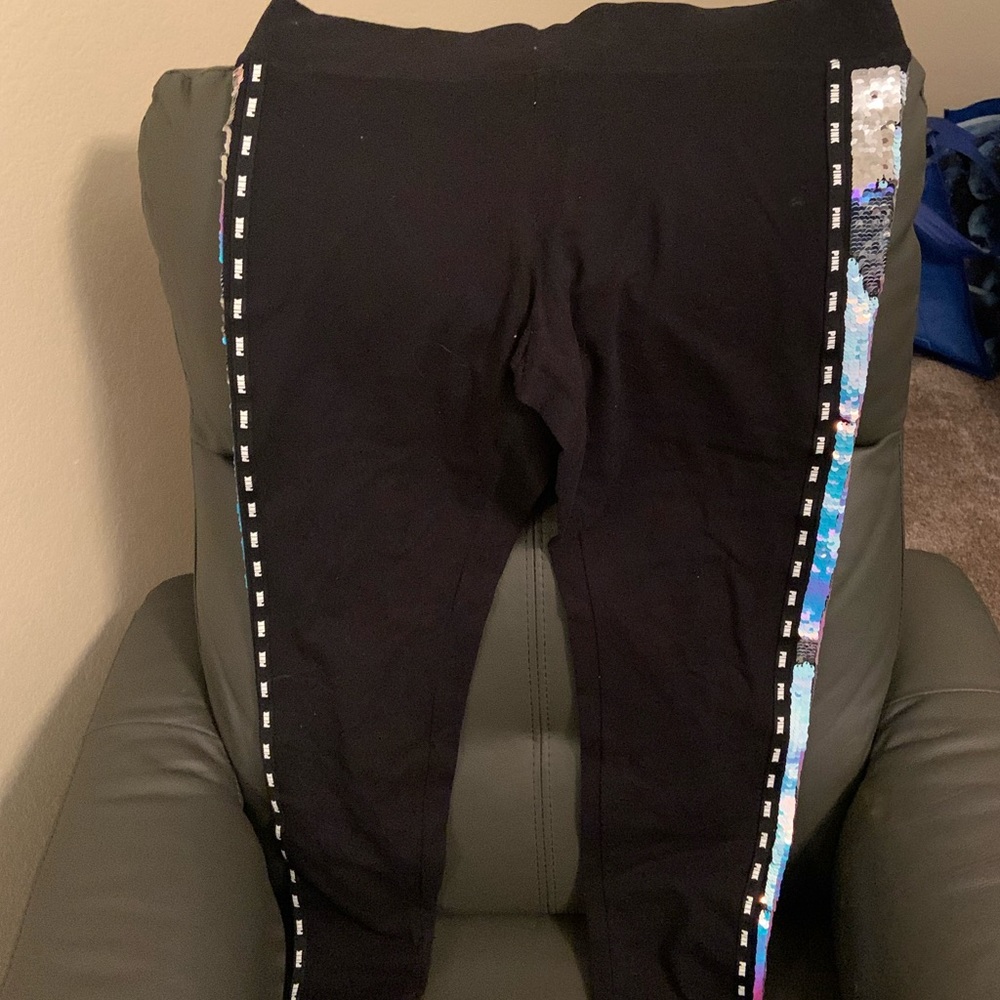 Victoria’s Secret PINK reverse sequins yoga pants